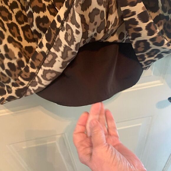 Banana Republic Animal Print A Line Skirt size 4P - Picture 5 of 7